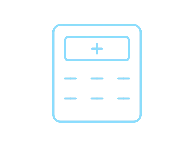 Connected calculator illustration representing IT support for accountants