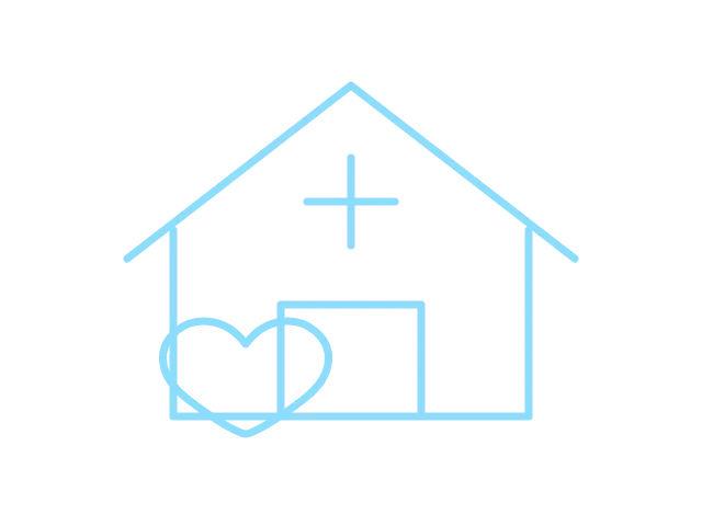 Connected caring-home illustration representing IT support for care homes and care providers
