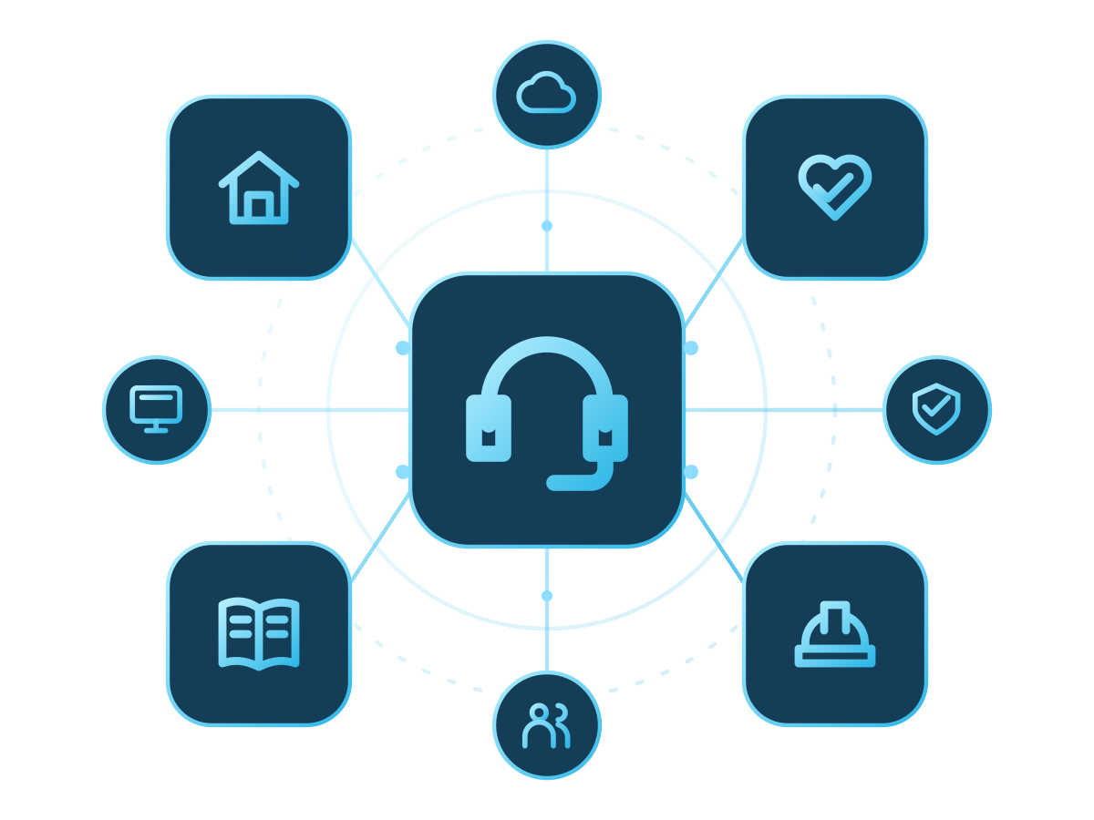 Industries we support: connected people, computers and cloud services